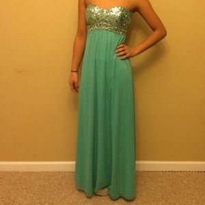 Sparkly mint dress